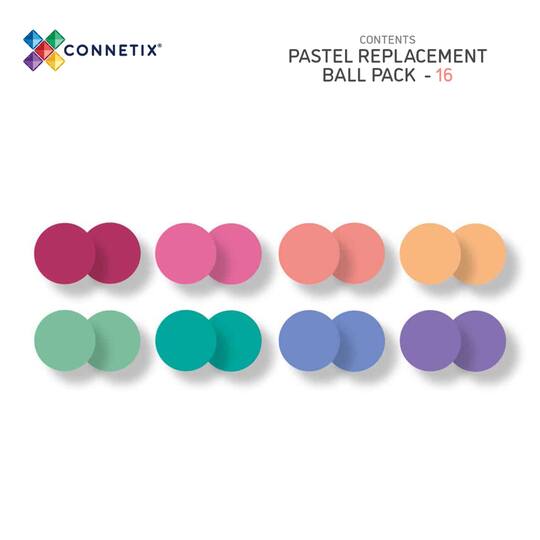 Connetix® Pastel Magnetic Tiles Balls, 16ct.